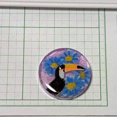 ゆきめい様　2.11 オニオオハシ　レジンヘアゴム　青い花