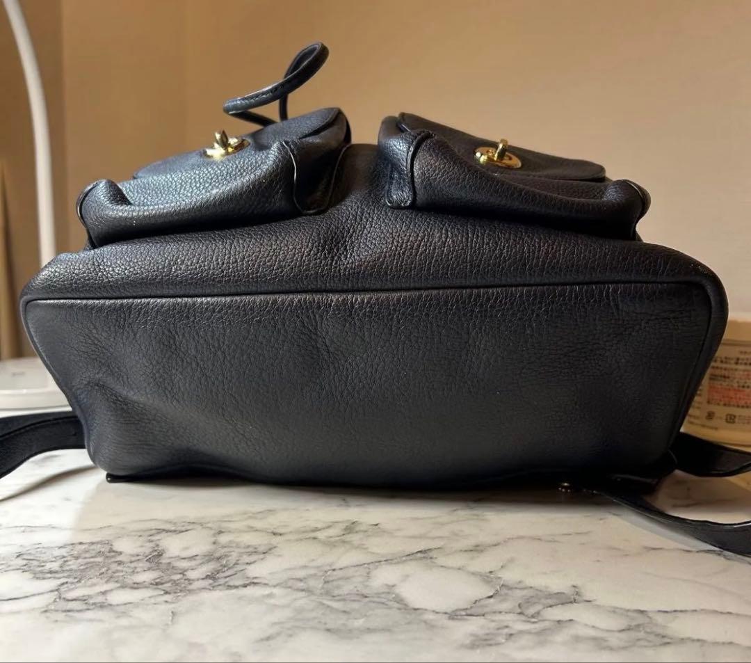 コーチ リュック ターンロック ネイビー 37410 美品