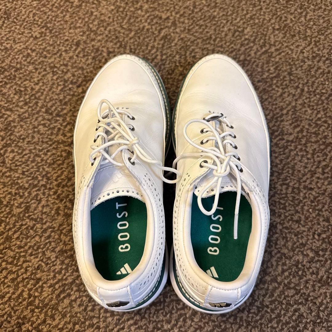 超美品‼️履き心地抜群‼️adidas ホワイトレザーゴルフシューズ