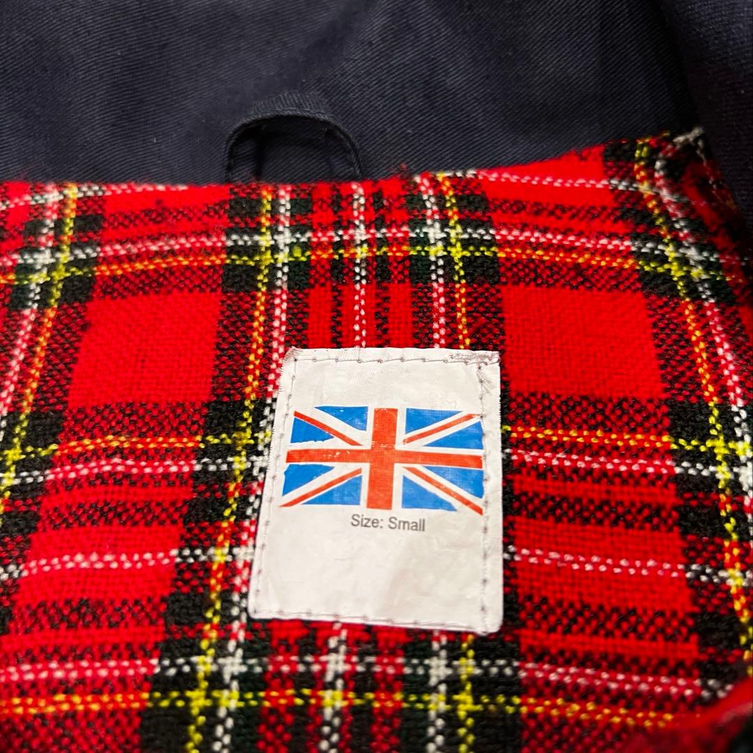 EURO VINTAGE UK製ハリントンジャケット NAVY/タータンチェック