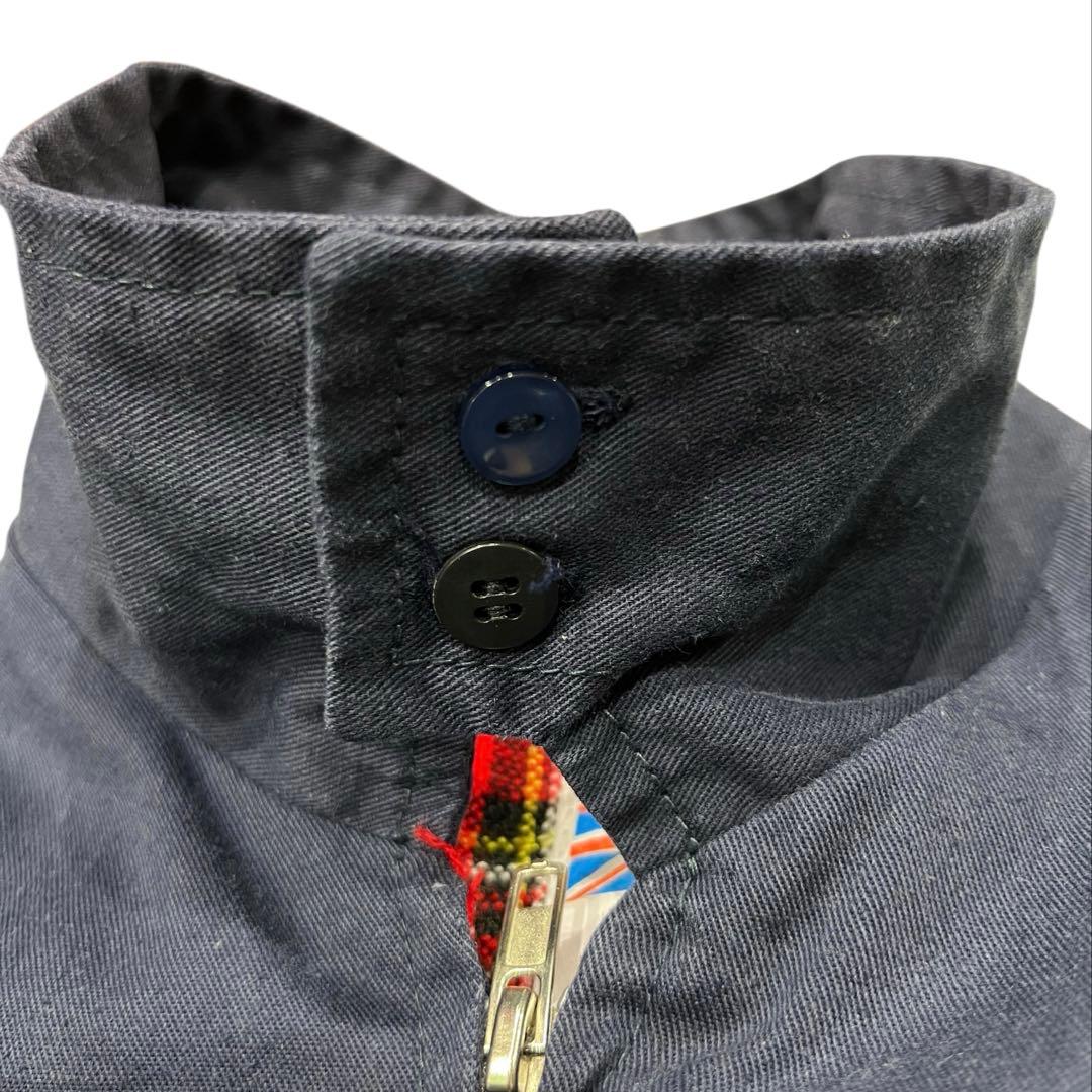 EURO VINTAGE UK製ハリントンジャケット NAVY/タータンチェック