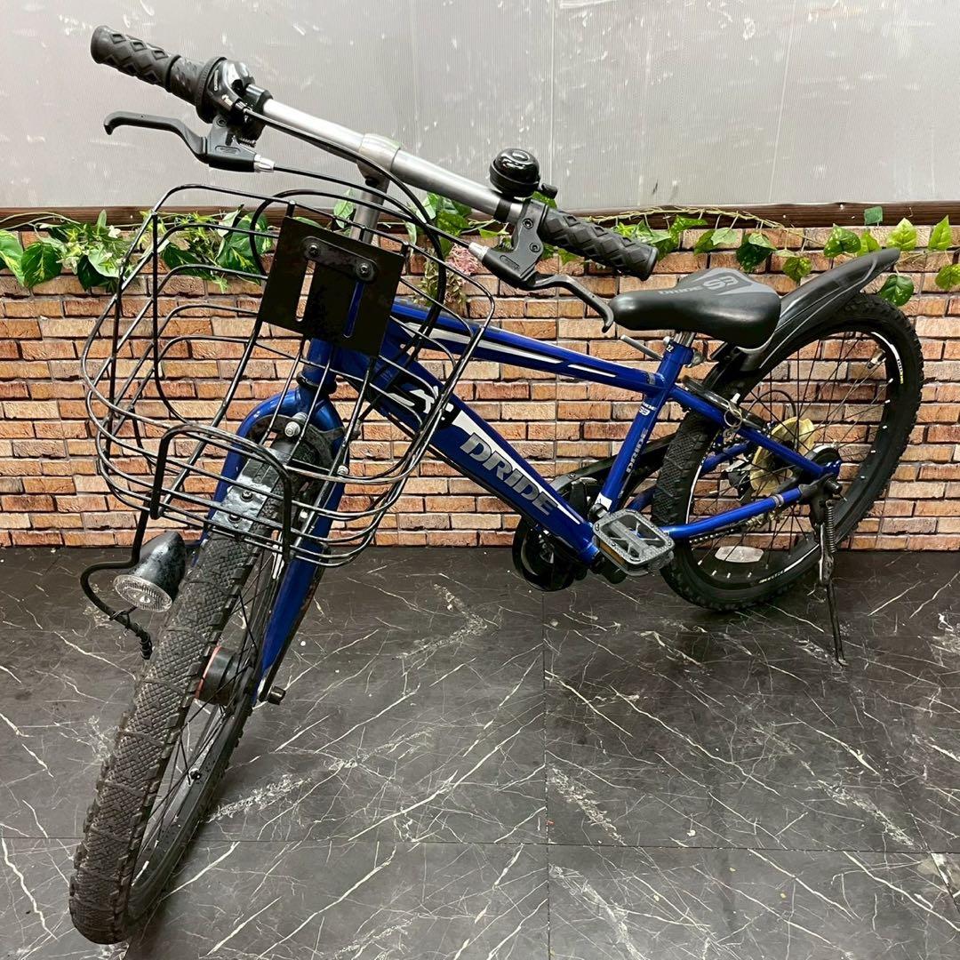 【99】子供用自転車 子供車 DRIDE ブルー 22インチ 変速付き