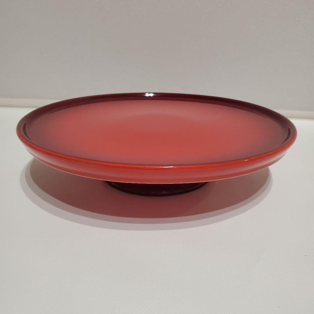 ルクルーゼ ケーキスタンド 30cm チェリーレッド 新品