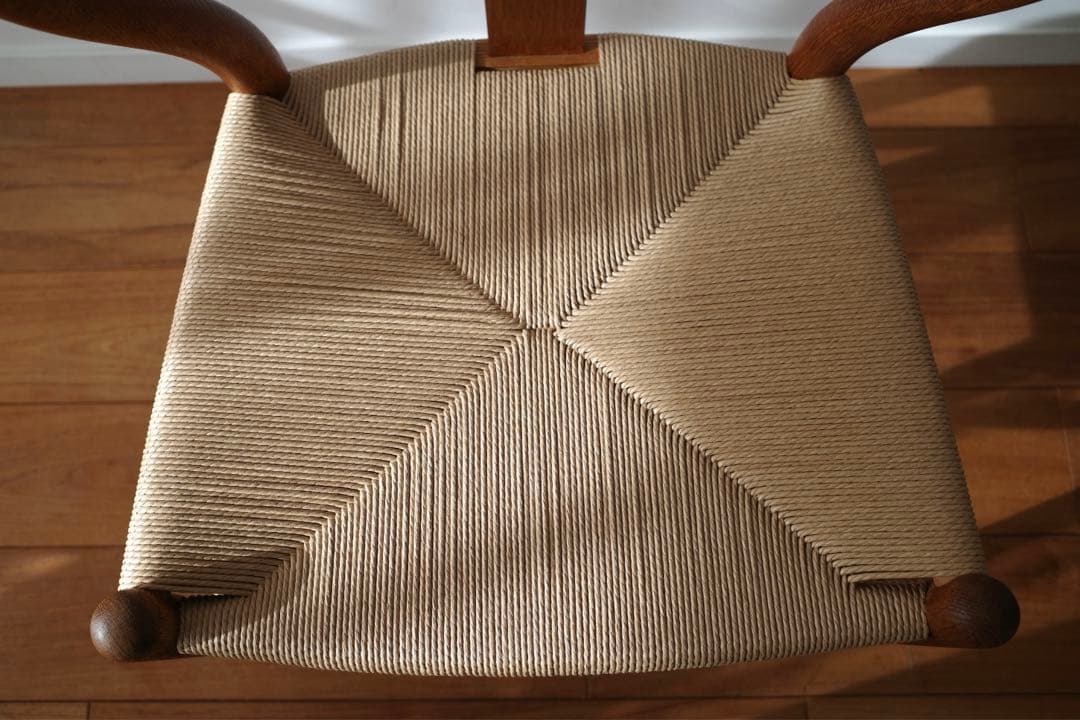 極美品【ヴィンテージ yチェア】オーク ペーパーコード新品