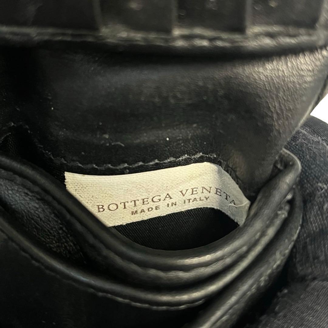 希少✨ボッテガヴェネタ 二つ折り財布 イントレチャート レザー ブラック