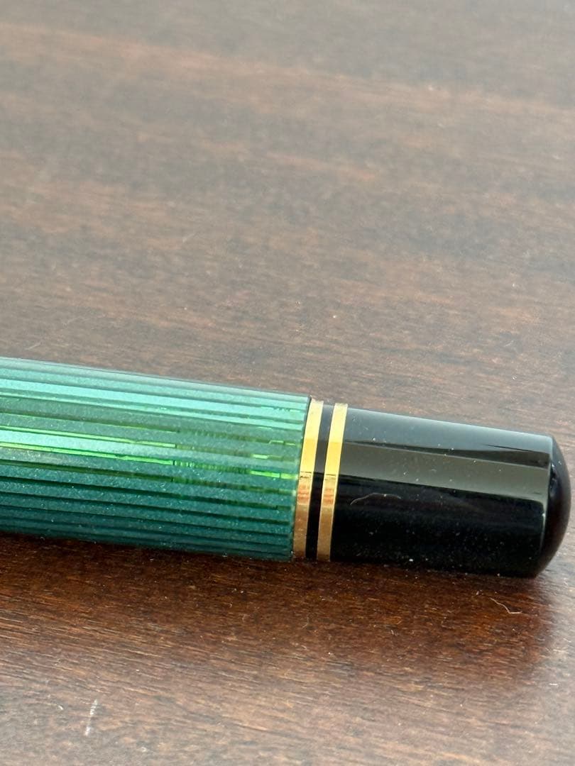 ペリカン 万年筆 スーベレーン M1000 18C-750 緑縞 中字　レア美品