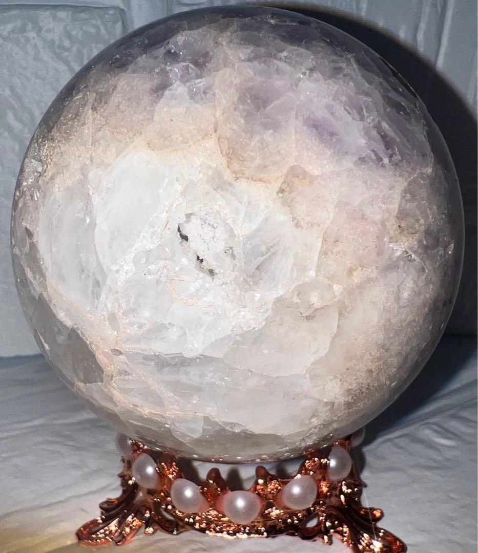 ㉔ピンクアメジスト⭐️スフィア⭐️天然石⭐️可憐な子⭐️ザクザク⭐️恋愛運⭐️水晶⭐️大きめ