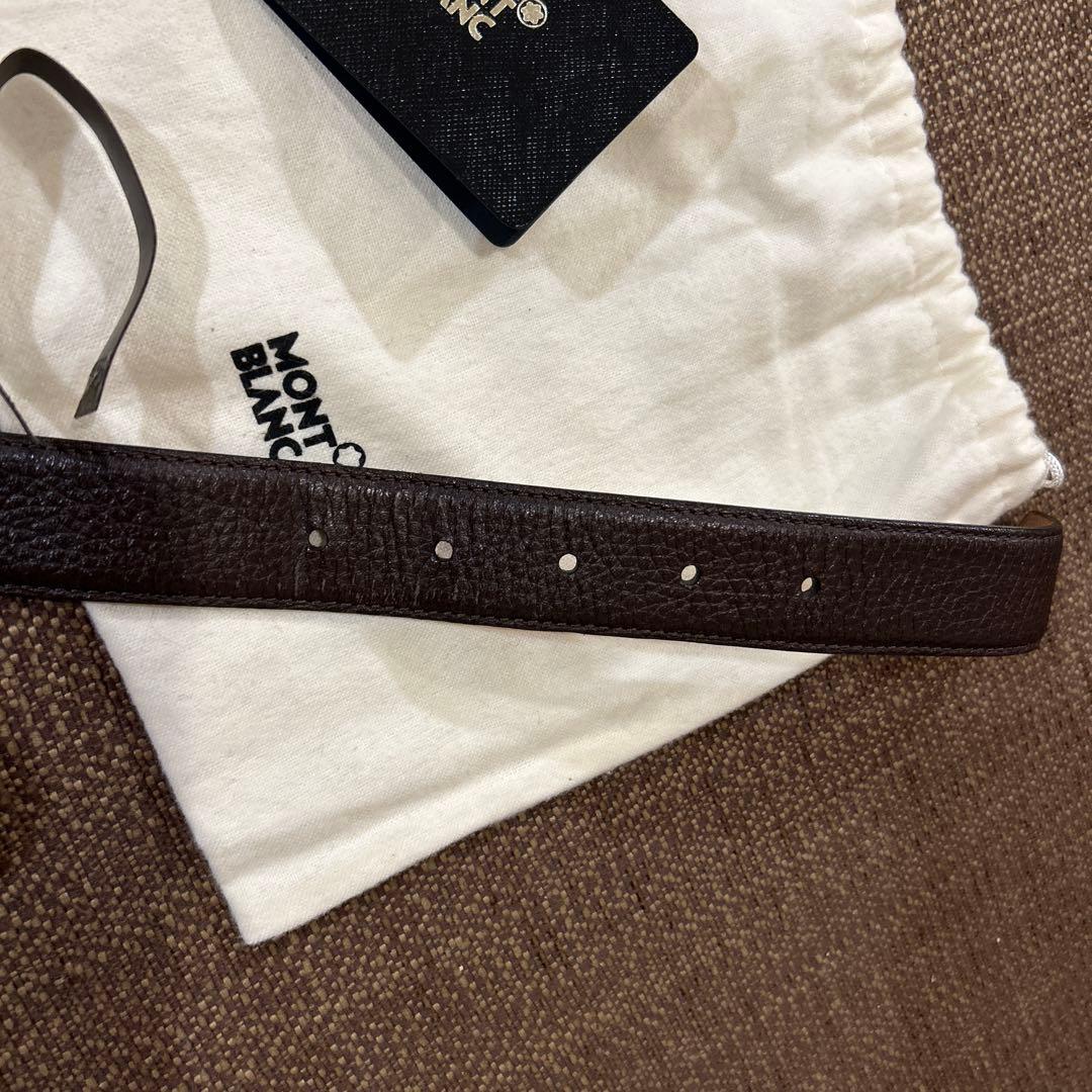 MONT BLANC ダークブラウン メンズベルト