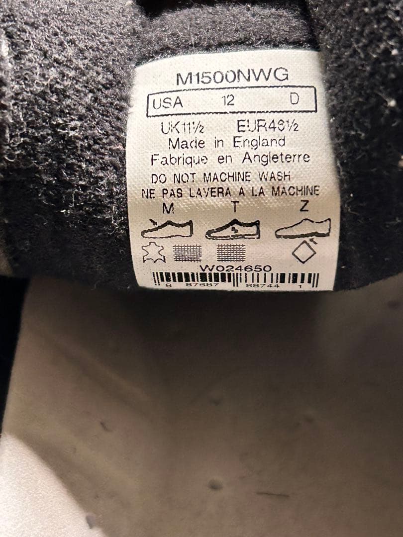 靴 New Balance M1500NWG USA12