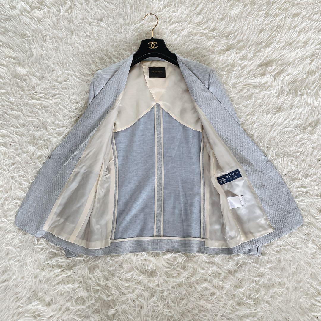 【トゥモローランド】ノーカラージャケット パンツ セットアップ イタリア生地36