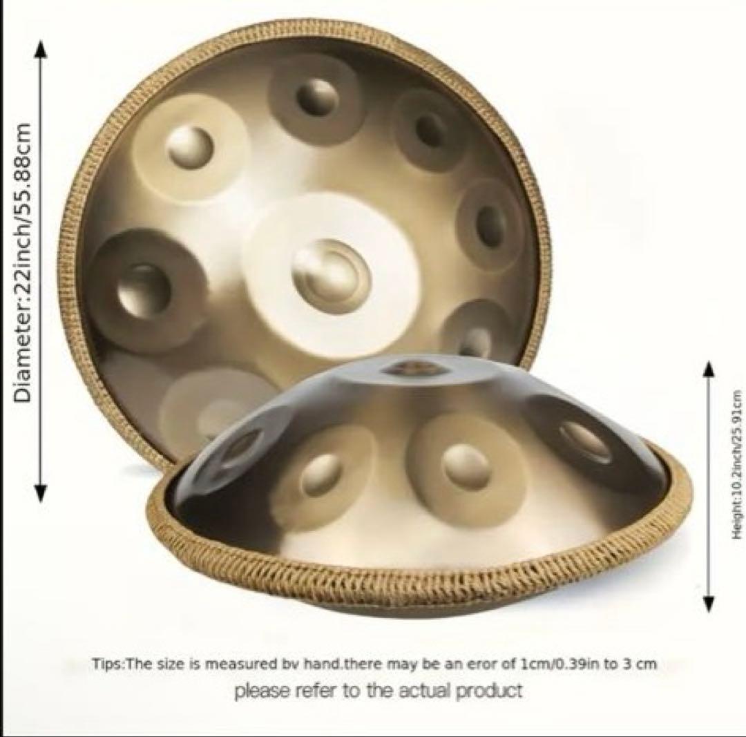 ※付属品に難あり　9音　スティールドラム　ハンドパン　スタンド、ケース付き