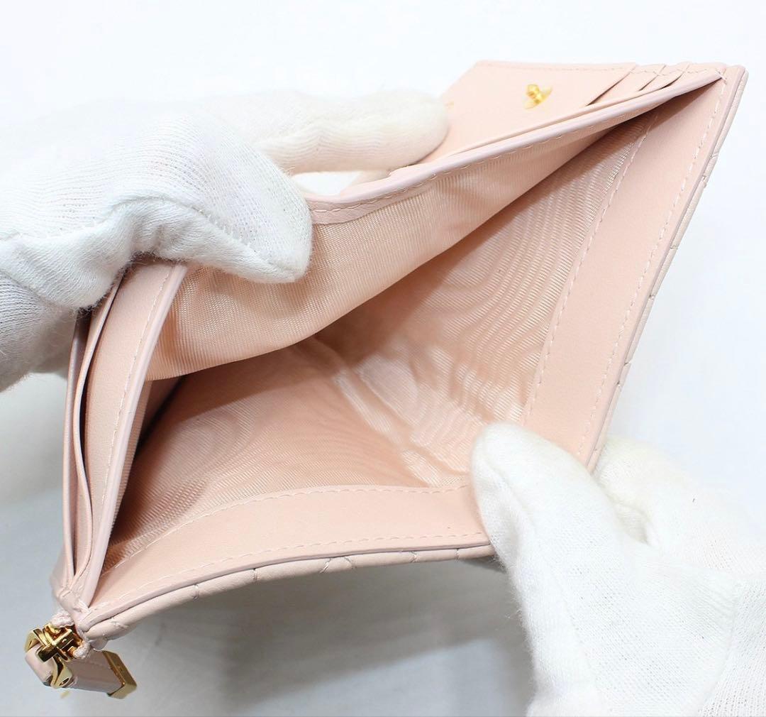 S2028 未使用 ディオール Dior Caro Dahlia 二つ折り財布