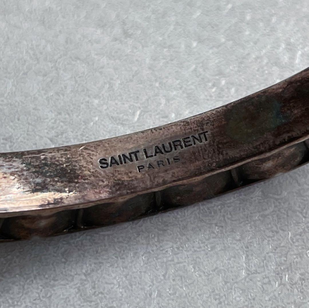 【Saint Laurent】ビンテージ加工 バングル ブレスレット
