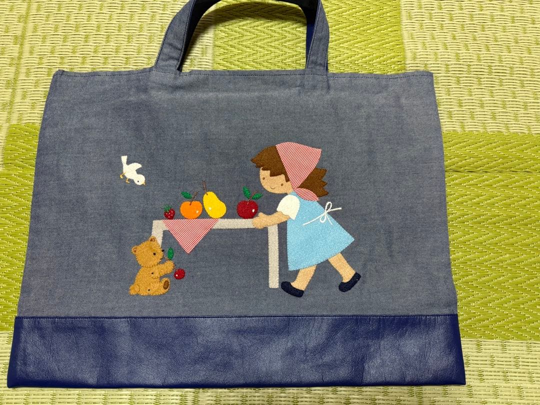 ファミリア　デニム　トートバッグ