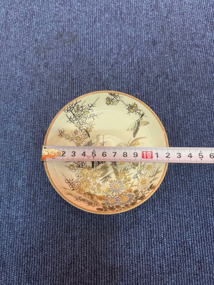 2009 九谷焼　色絵花鳥　皿　2客　時代物