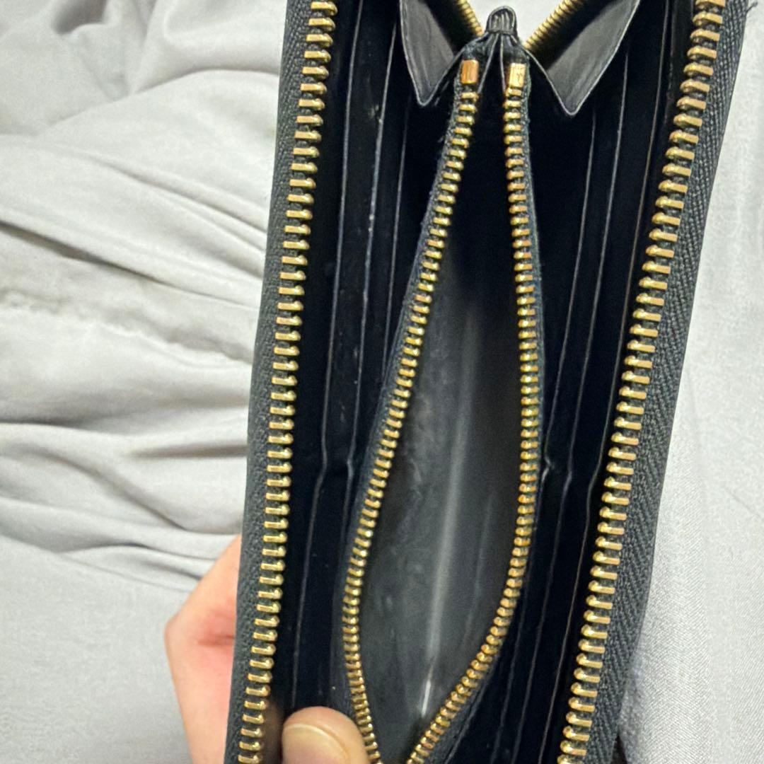 【箱・証明書あり】LOEWE ロエベ ブラック 黒 長財布 ラウンドジップ