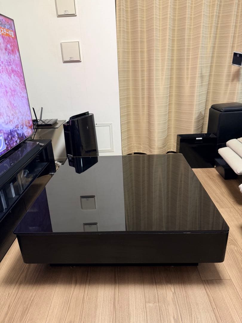 【高級家具】Armonia (アルモニア) 収納付きセンターテーブル ブラック