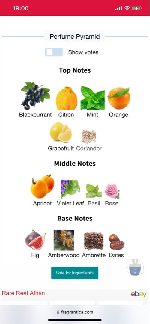 香水(男性用) Afnan Rare Reef