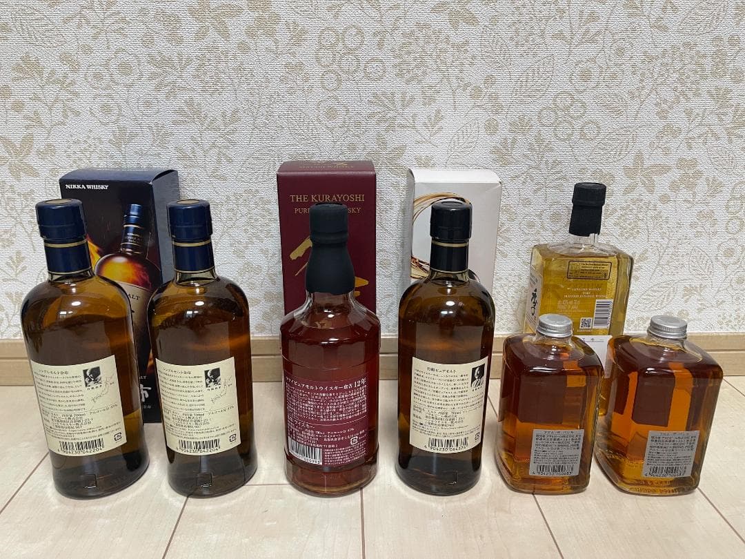 余市、倉吉12年、竹鶴、NIKKA、季 合計７本