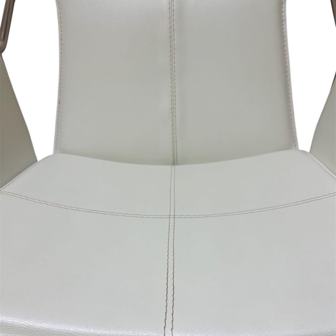 【美品】藤栄 パーソナルチェア ホワイト｜モダンデザイン 椅子