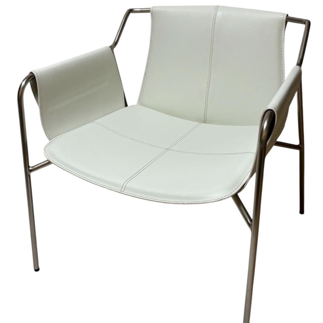 【美品】藤栄 パーソナルチェア ホワイト｜モダンデザイン 椅子