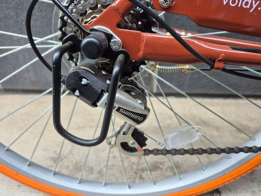 未使用に近い美品★ボルディ 折りたたみ自転車 シマノ製6段変速 26インチ★取説