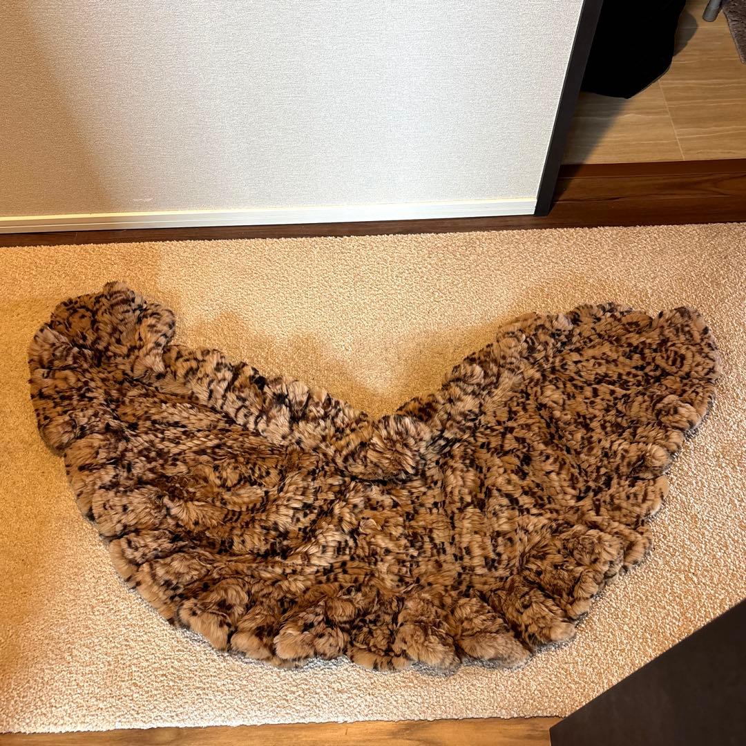 ロイヤルチエ 高級ファーマフラー ショール レッキスラビット