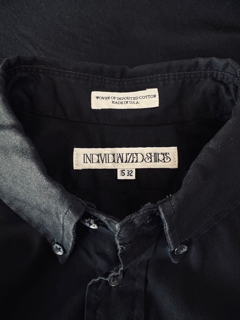 INDIVIDUALIZED SHIRTS 黒 ボタンダウンシャツ 15/32