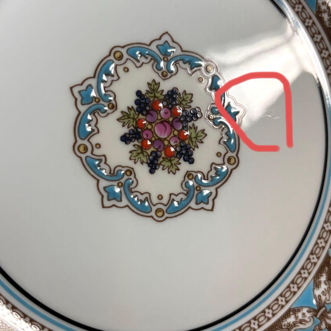  フロレンティーン ターコイズ　デザート スクエア プレート