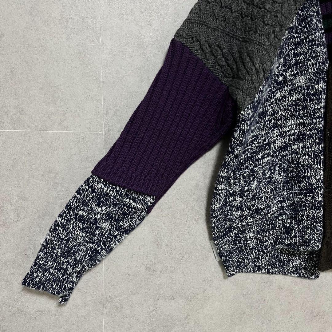 【美品】kolor カーディガン ニット クレイジーパターン