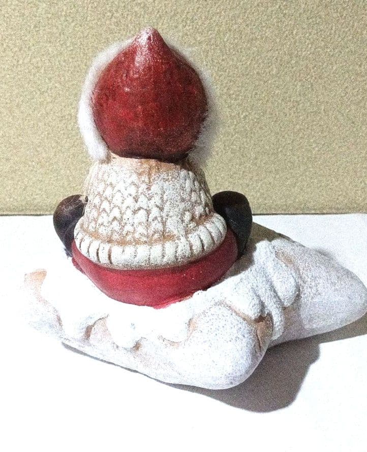 【アンティーク風】【Buone Feste】 サンタクロース 陶器置物 2セット