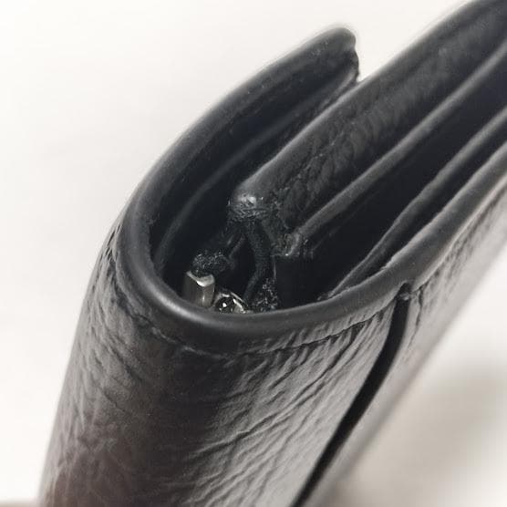 マルタンマルジェラ 三つ折り財布 レザー 黒/ブラック