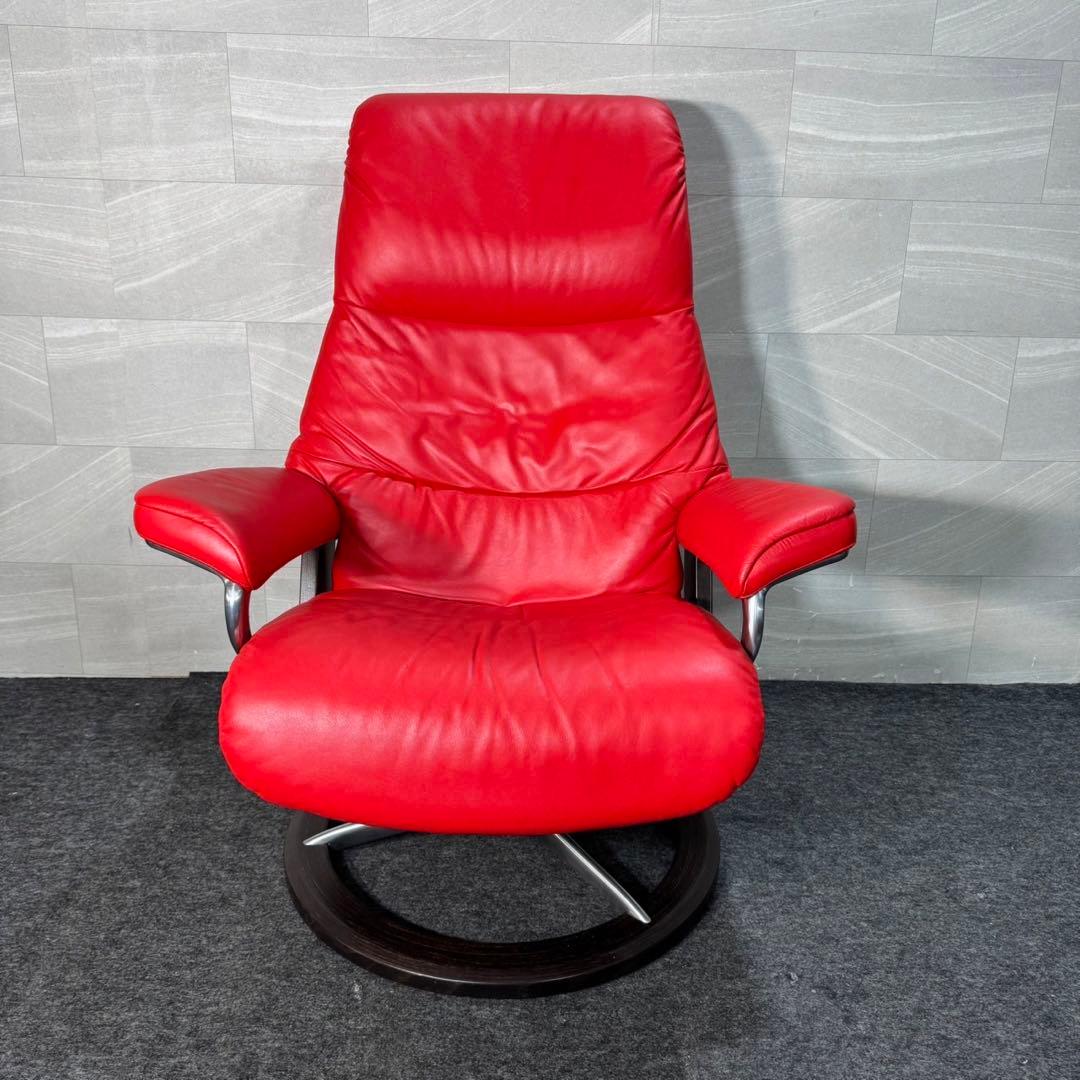 エコーネス ストレスレス チェア ビュー オットマン セット 革 d3405