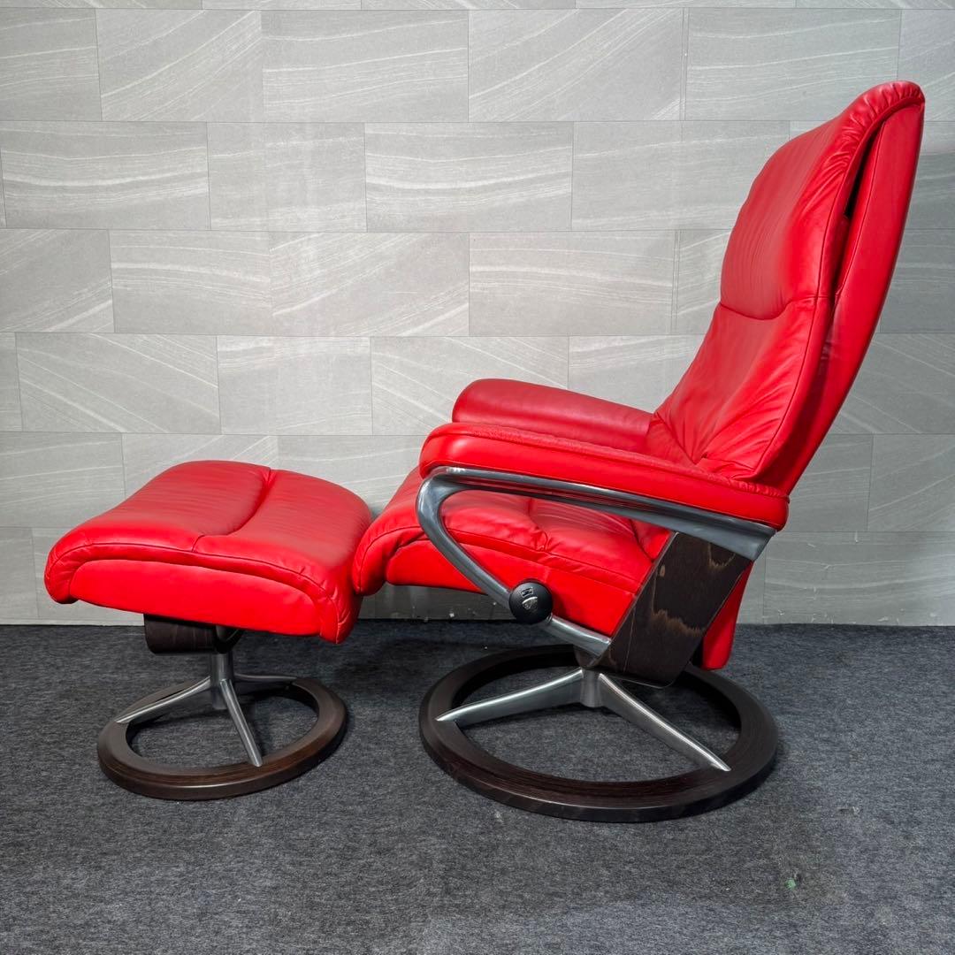 エコーネス ストレスレス チェア ビュー オットマン セット 革 d3405