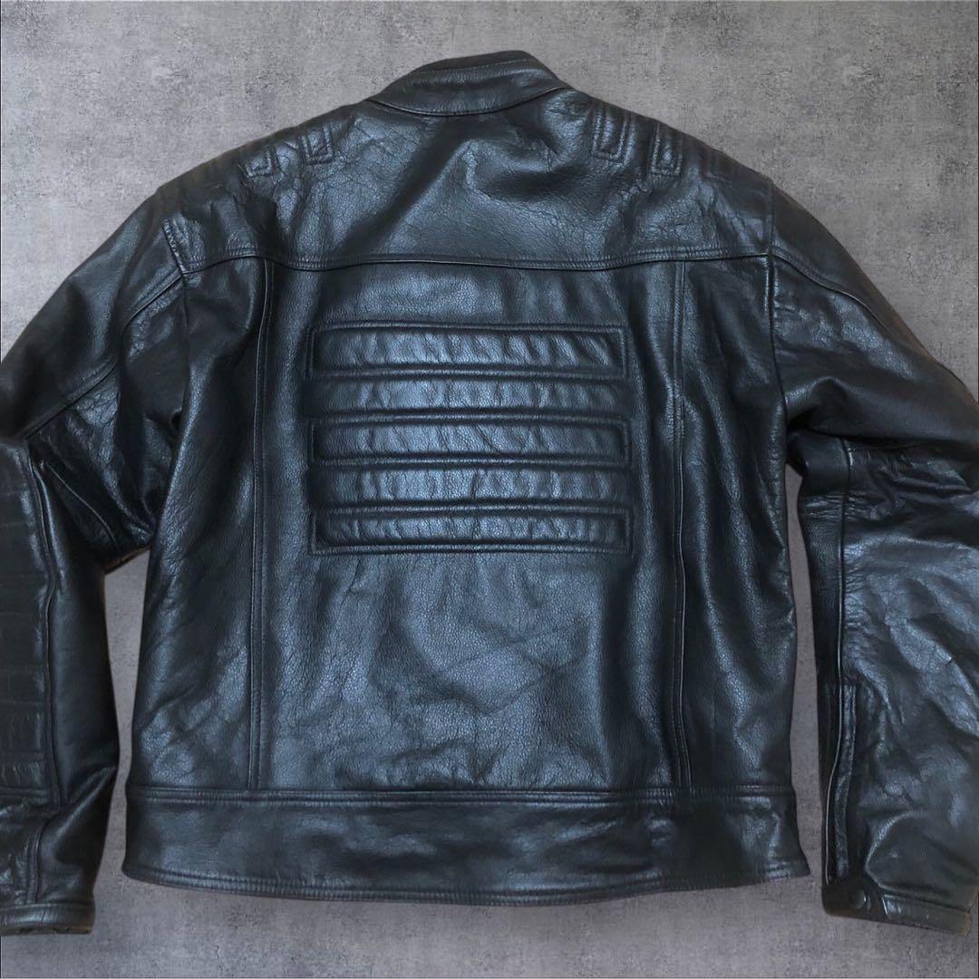【希少サイズ】GENUINE Leather　本革　ライダースジャケット　XXL