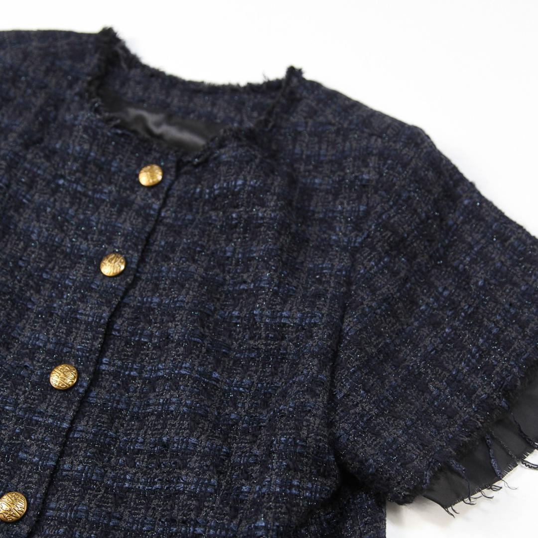 トップス STAND ALONE 23AW 2-WAY FANCY TWEED TOP