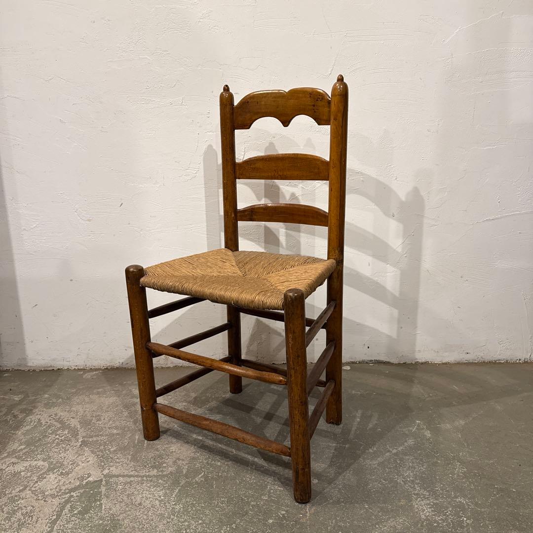 ヴィンテージ　ダイニングチェア　カフェチェア　藁座面　1