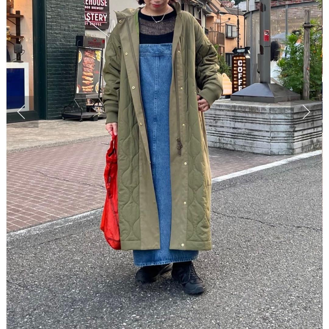 ピュアルセシン 2023AW 異素材MIXモッズコート オリーブ 試着のみ美品