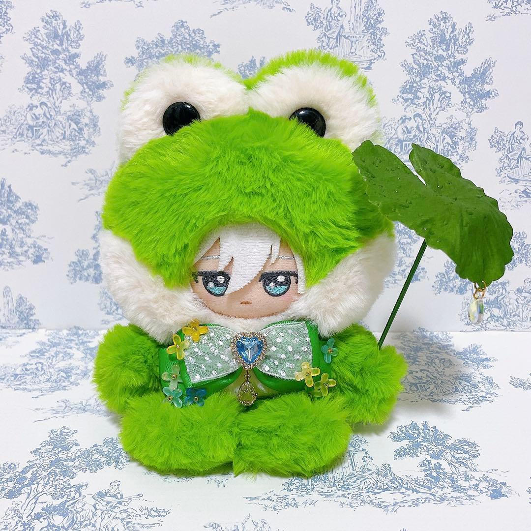 【419】⟡裏地付き⟡ 着ぐるみ ぬい服 カエルの雨宿り カエル 緑