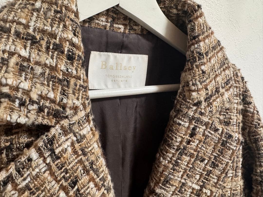 お値下げしました！【トゥモローランド】Ballsey ブラウンツイードジャケット