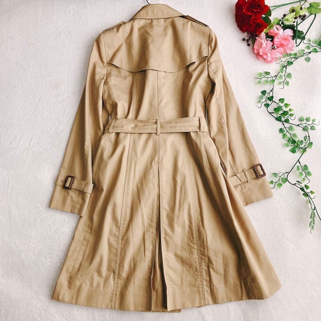 アナイANAYI★撥水 トレンチコート ダブル カシミヤウール ライナー付 花柄