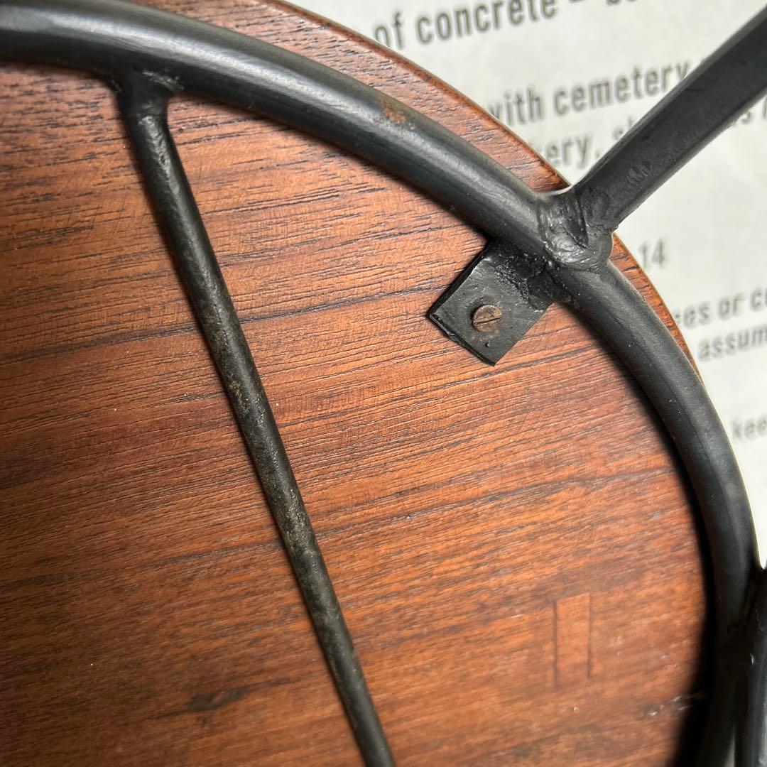 ヴィンテージ インダストリアル アイアン ウッド スツール チェアー 椅子 B