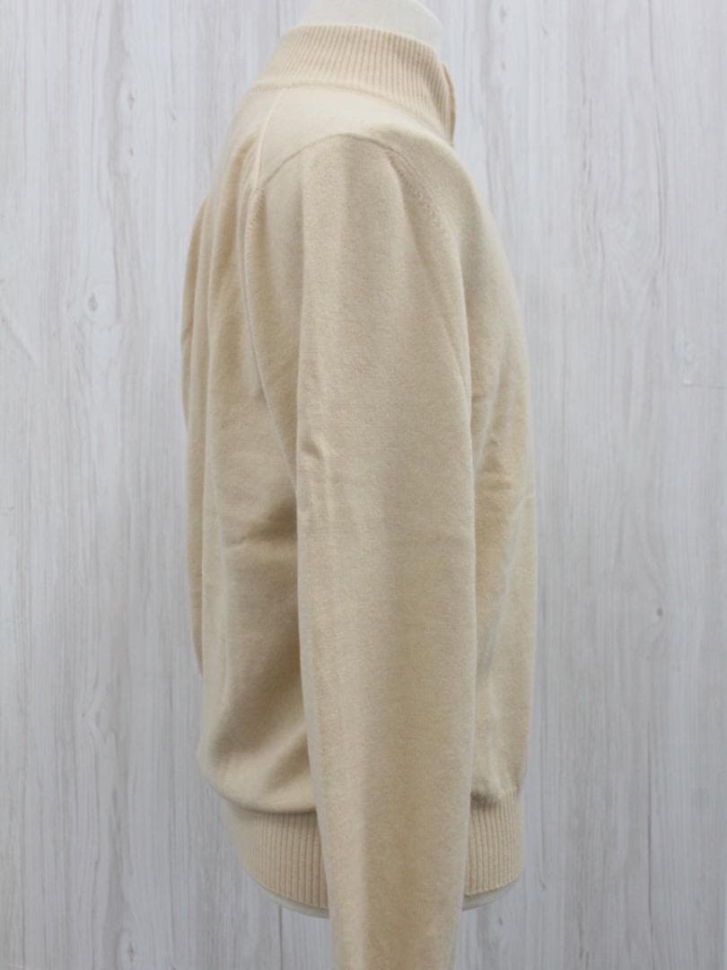 ▲ブルネロ クチネリ カシミア100%ジップアップカーディガン ベージュ