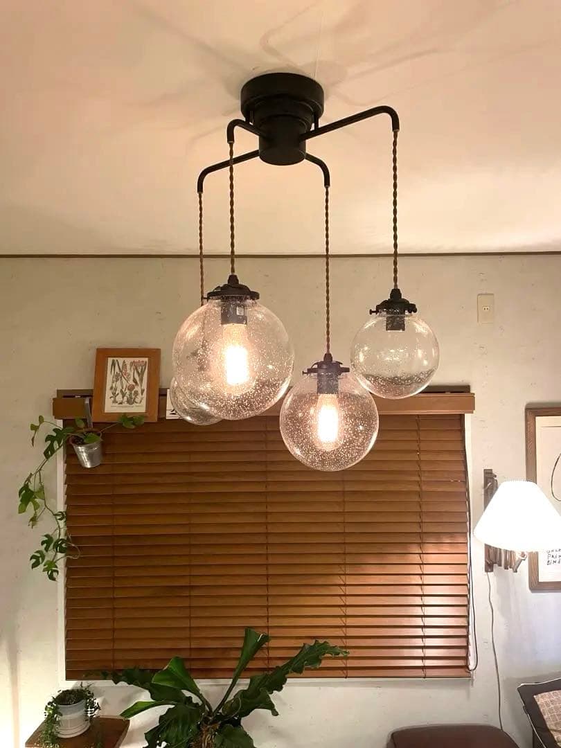 Orelia c オレリアc ペンダントライト 4灯 クリアガラス