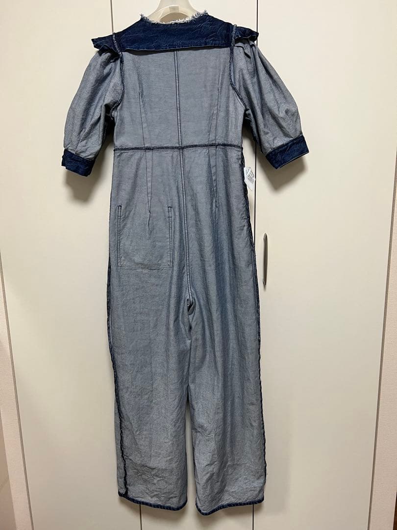 IENA アッパーハイツ　パフスリーブオールインワン