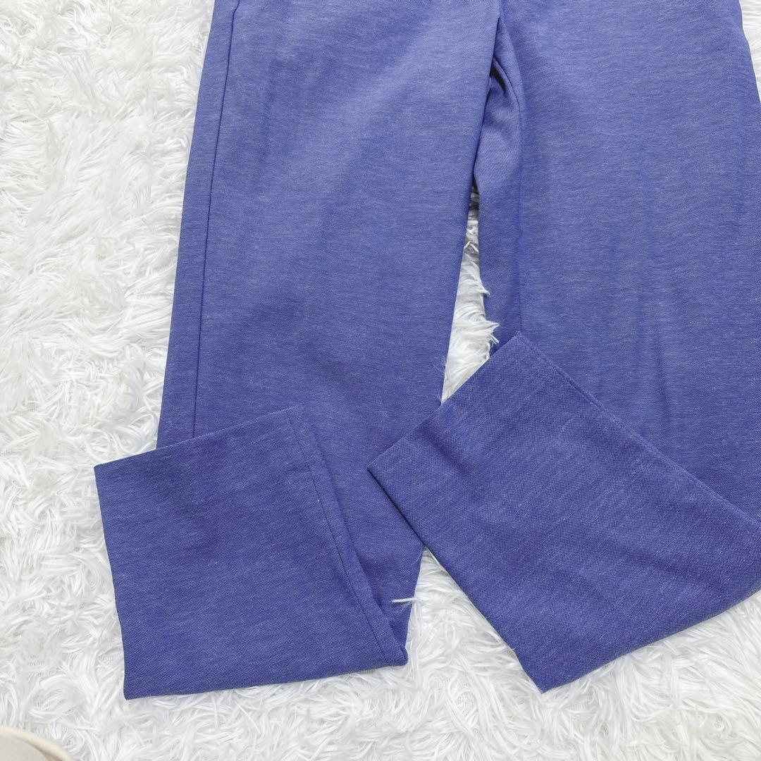 美品✨【洗える】PLST リネン混 ノーカラー パンツスーツセットアップ M