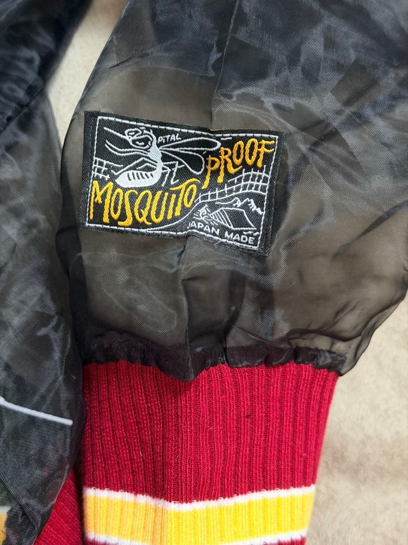 未使用 スカル メッシュ生地 スカジャン unisex 美品 vintage