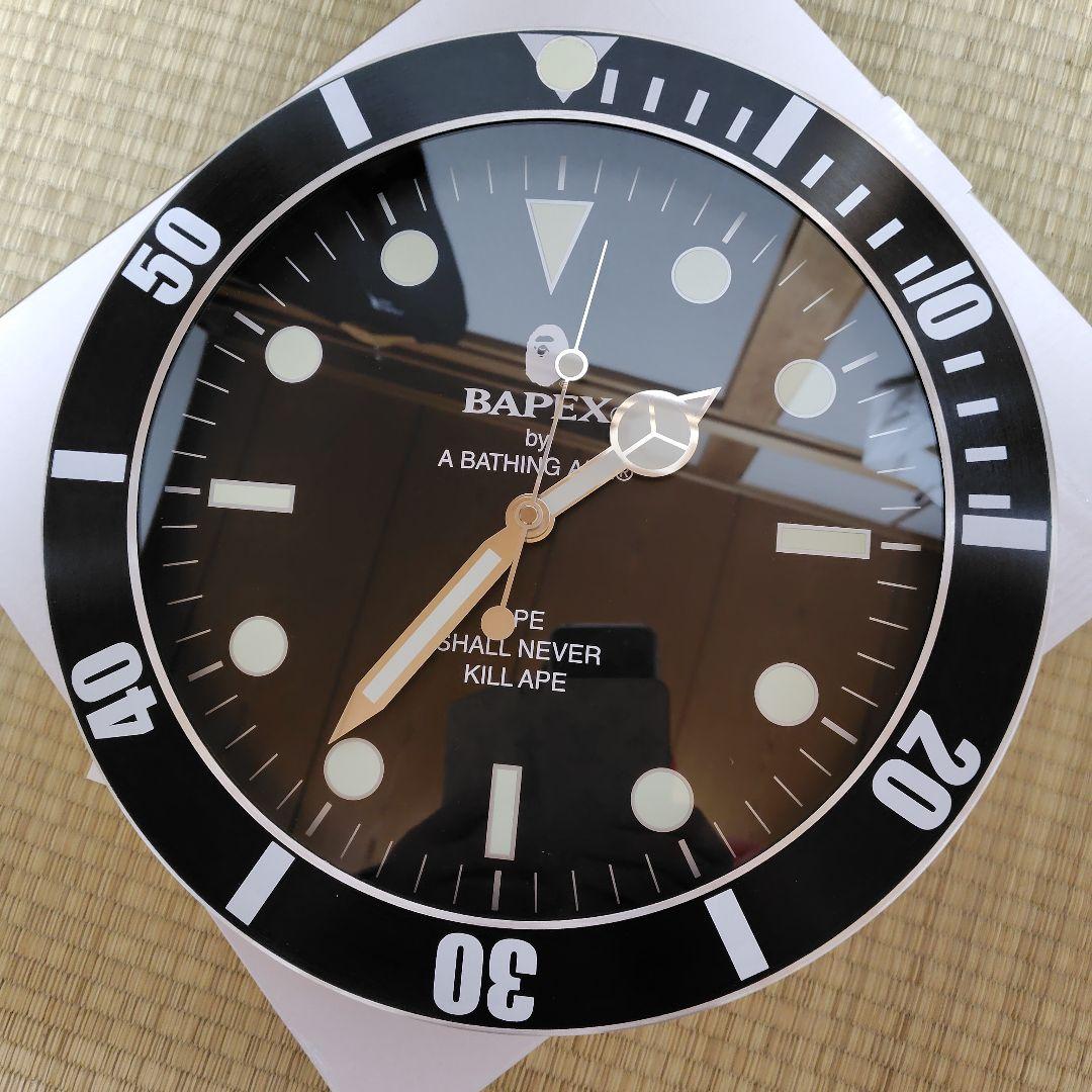 BAPE BAPEX 猿マリーナ壁掛け時計 ブラック