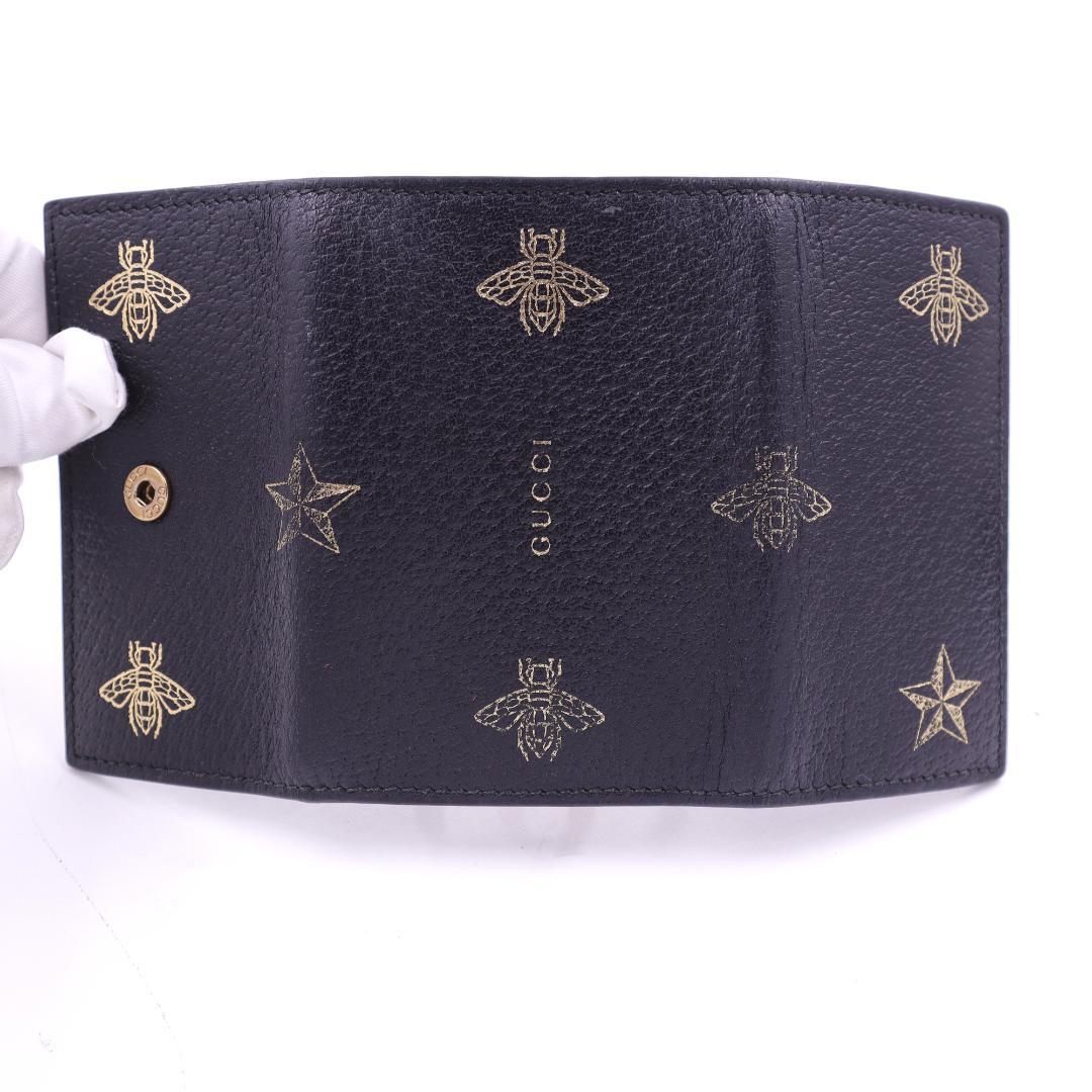 GUCCI★グッチ ビー＆スター 6連キーケース ブラック ゴールド 箱付
