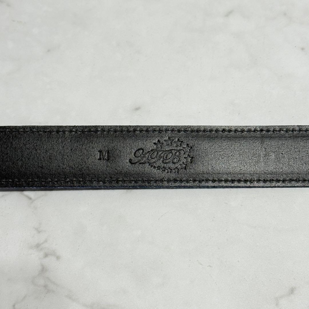 【未使用品】 AFB ロゴバックル デニム ベルト Mサイズ / 80～85cm